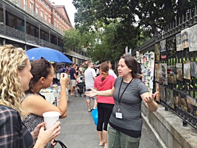 So fun to talk to the artists lined up along Jackson Square. We bought a piece from this particular lady after she explained her techniques!