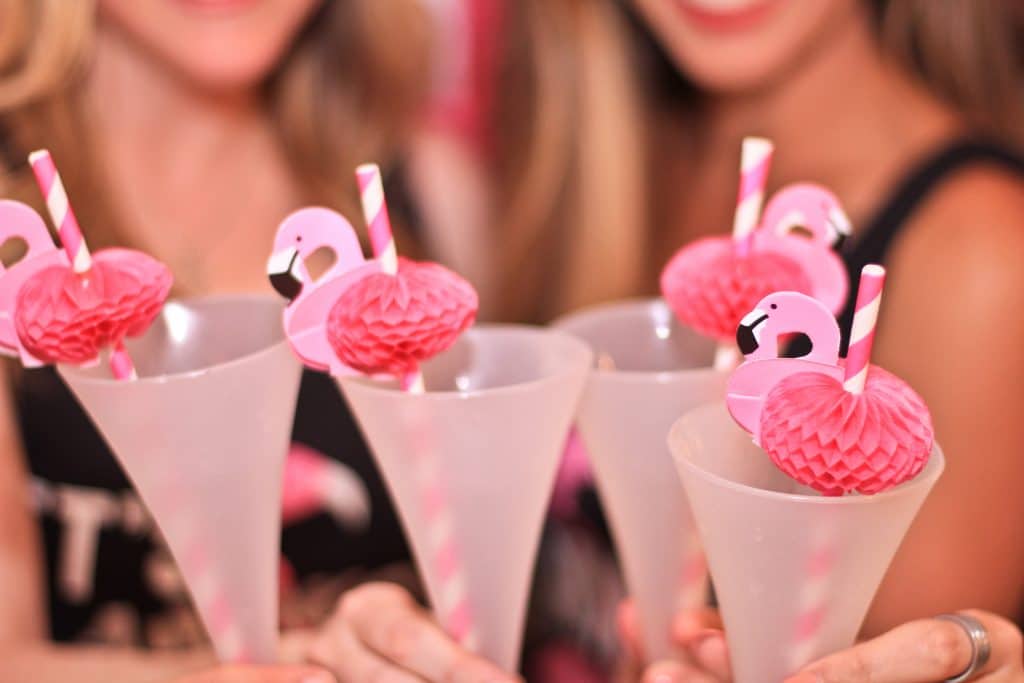 Flamingo Straws for the Bangin' Bachelorette Beach Bash | Baby Chick