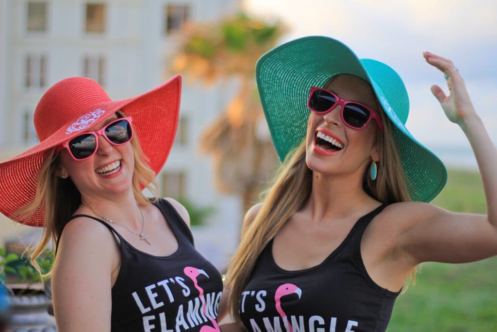 Monogrammed Beach Hats for the Bangin' Bachelorette Beach Bash | Baby Chick