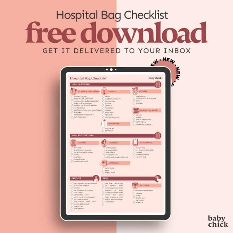Hospital Bag Checklist for Labor, Delivery & Postpartum