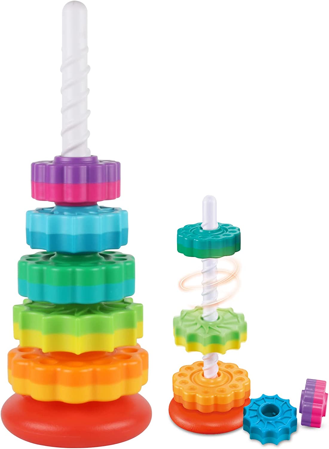 Stacking spinner toy 