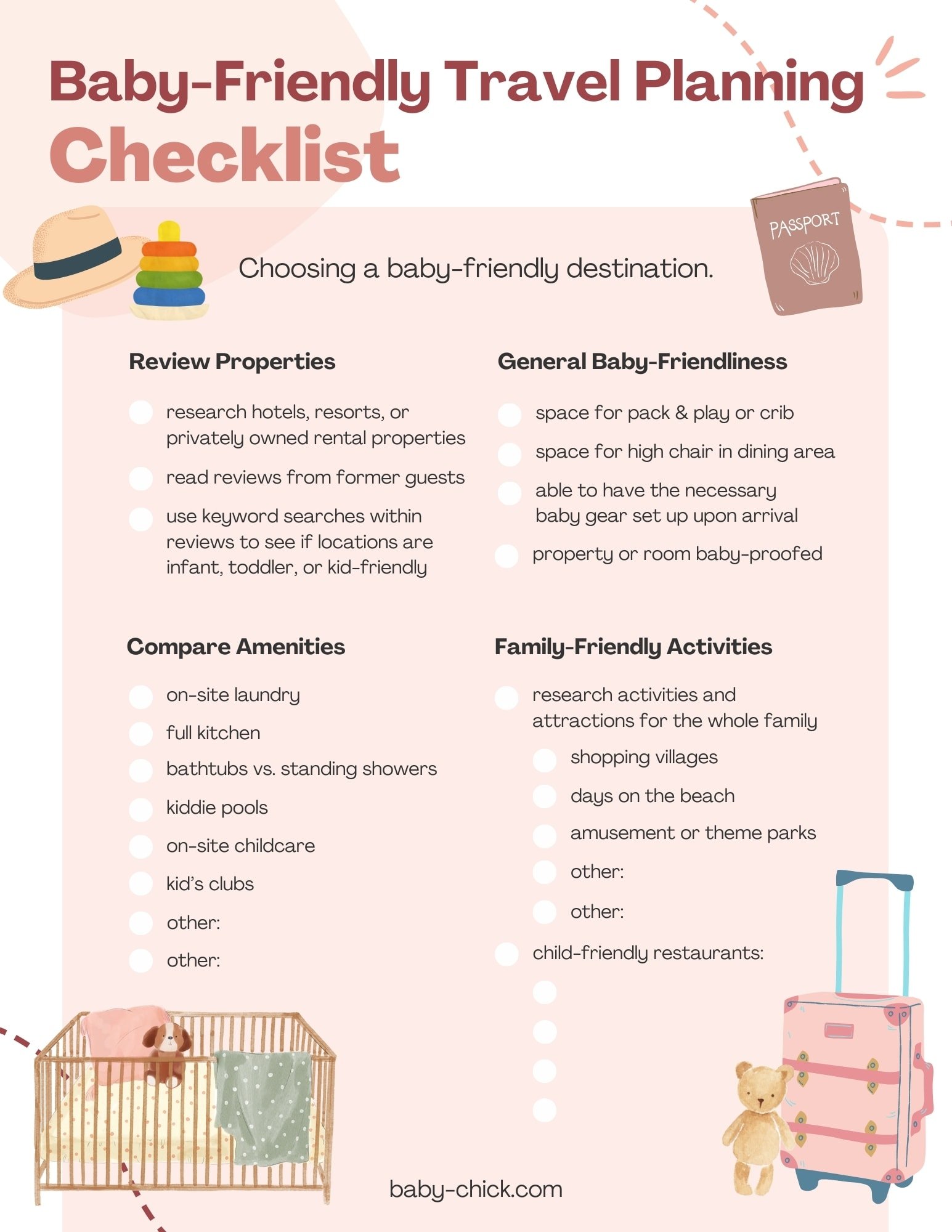 Baby-Friendly Travel Planning Checklist