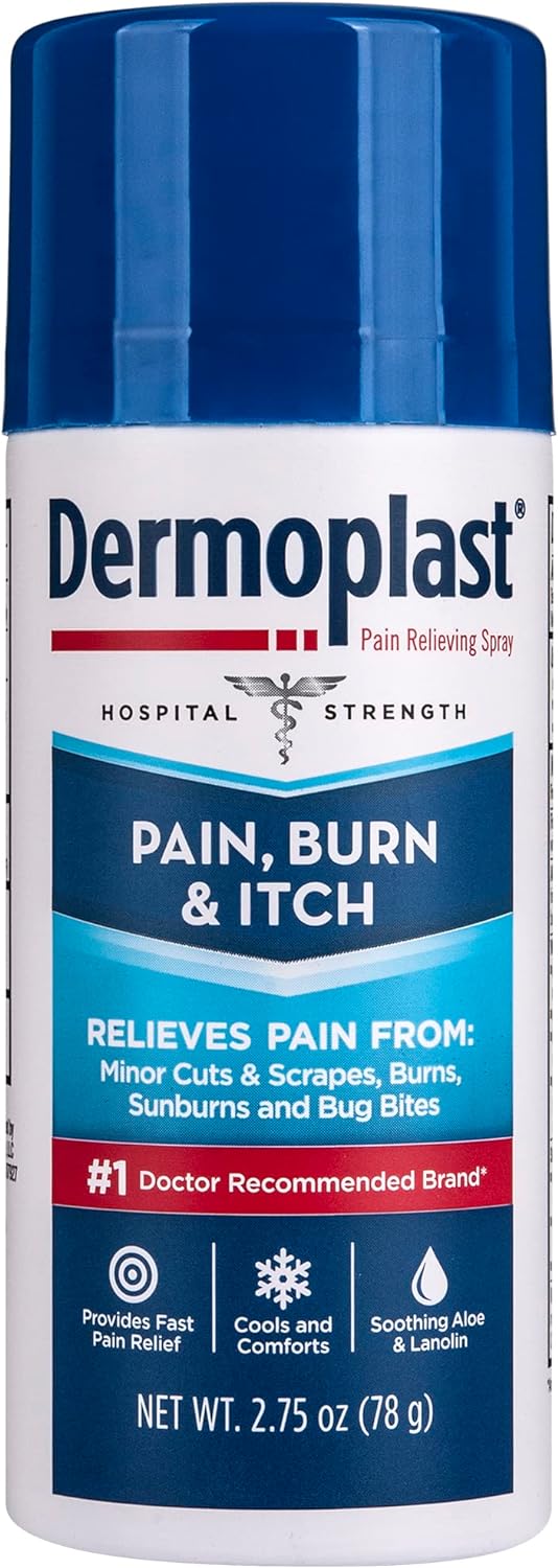 Dermoplast Pain, Burn & Itch Relief Spray for Minor Cuts, Burns and Bug Bites