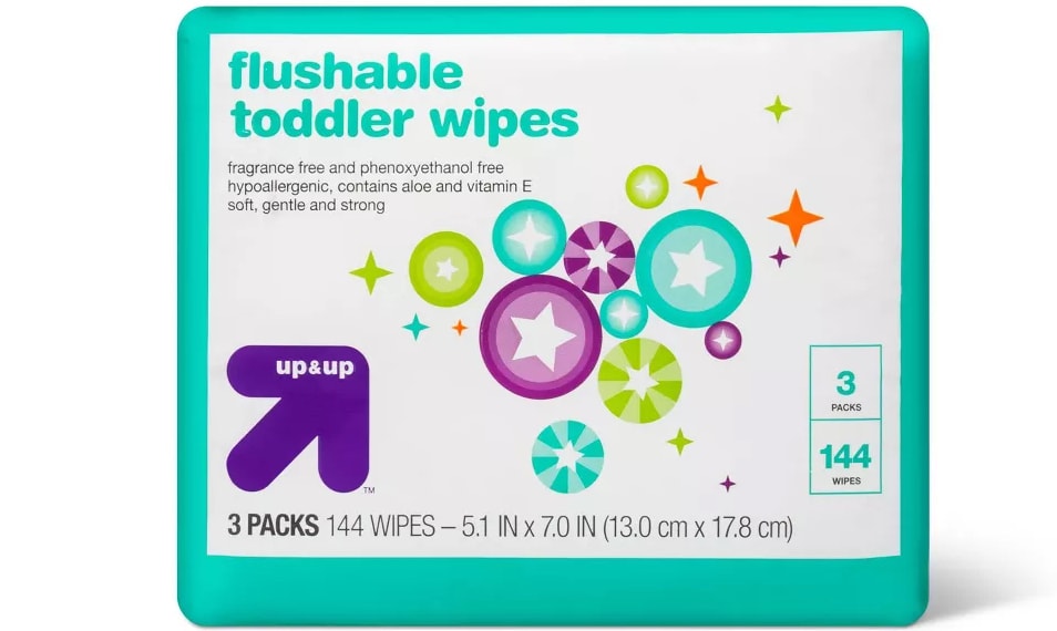 Flushable wipes