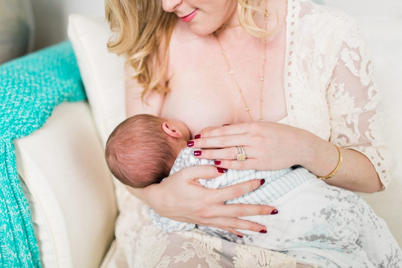 new mom breastfeeding her baby