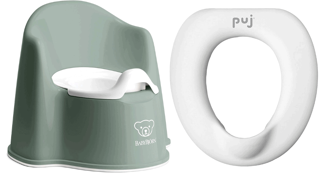 Potty training toilet and toilet seat