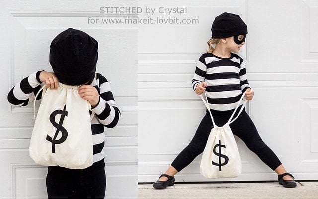 Bank robber costume for kids