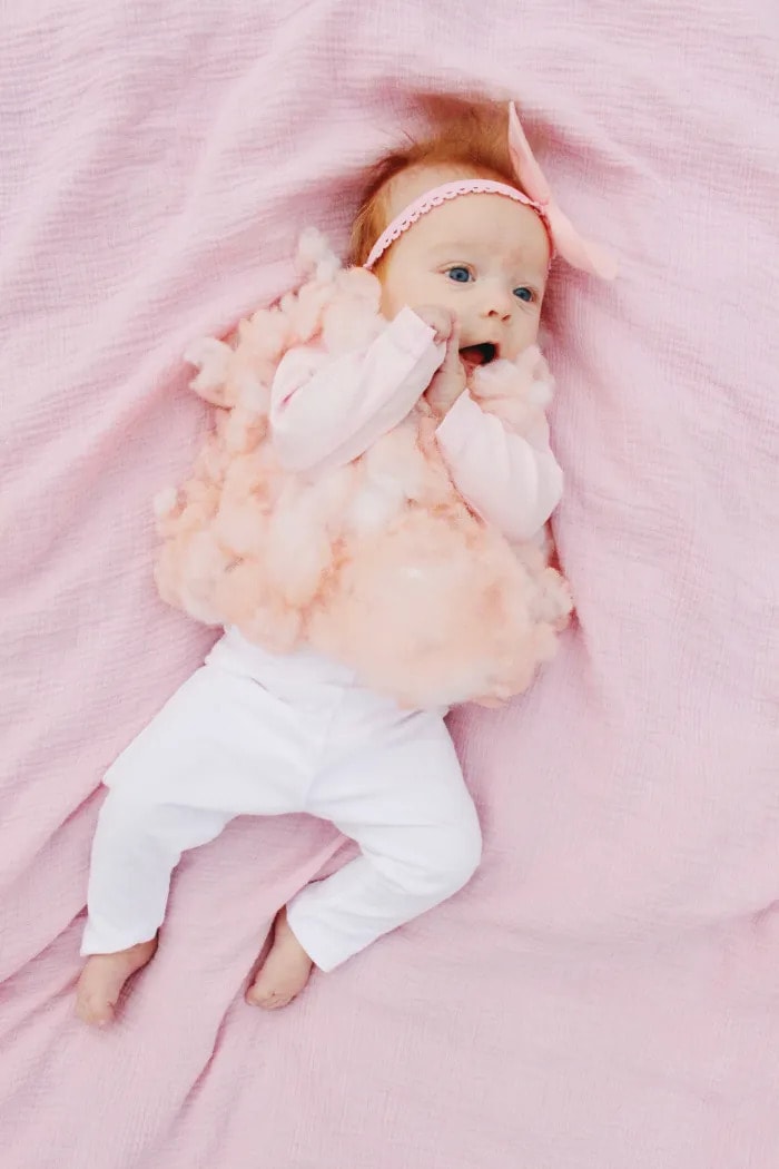 Cotton candy costume for baby