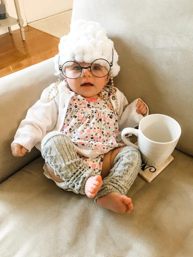 Old lady costume for baby