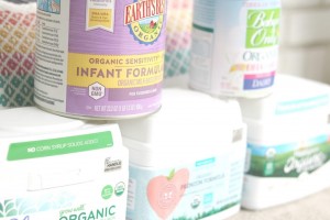 product photo of five organic infant formula brands