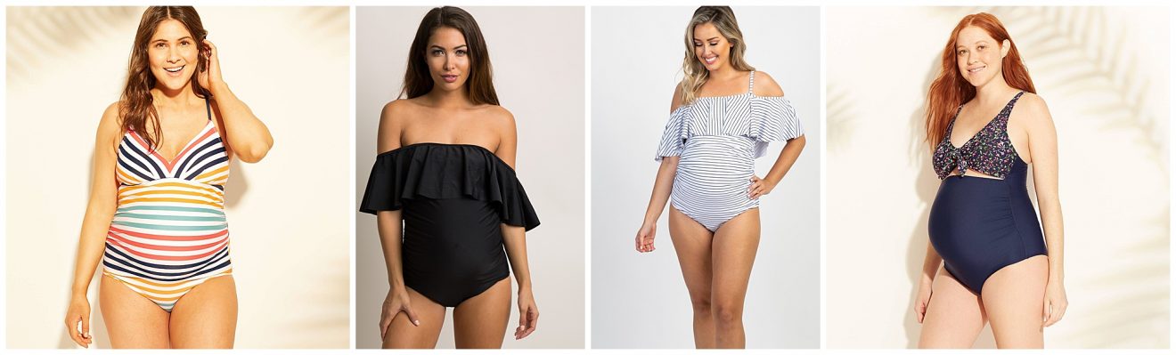 Four maternity bathing suits