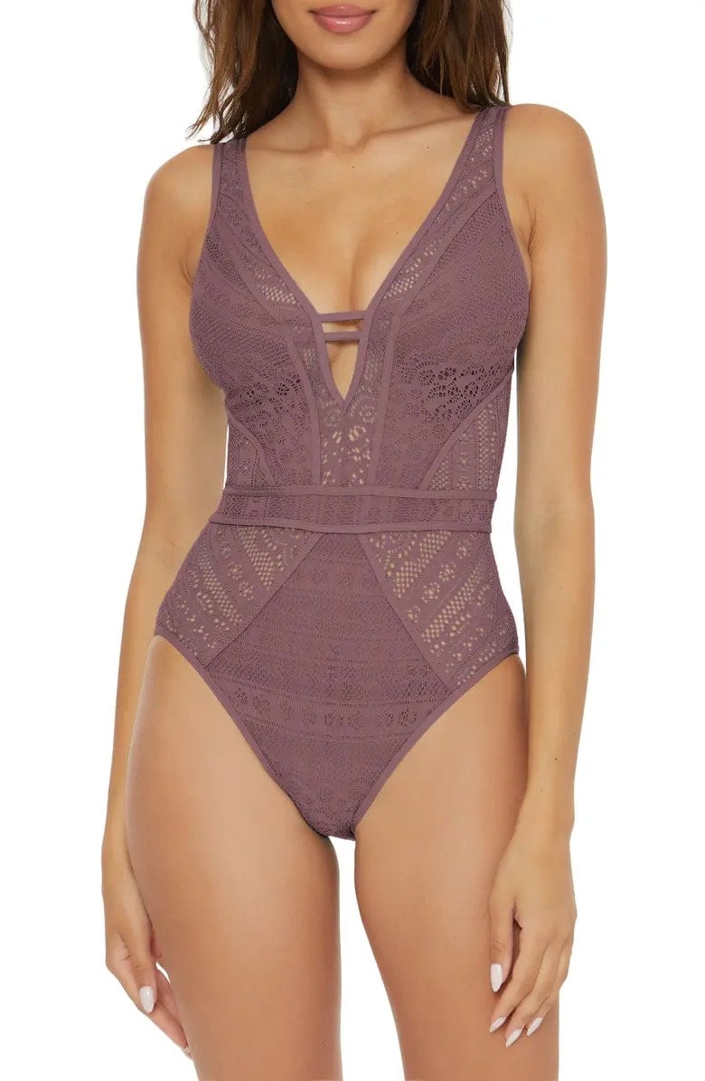 Color Play Lace One-Piece Swimsuit