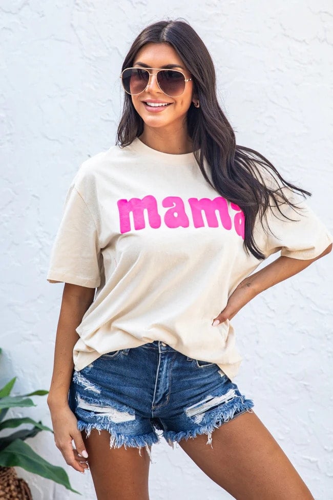 Pink Lily MAMA Oversized Graphic Tee