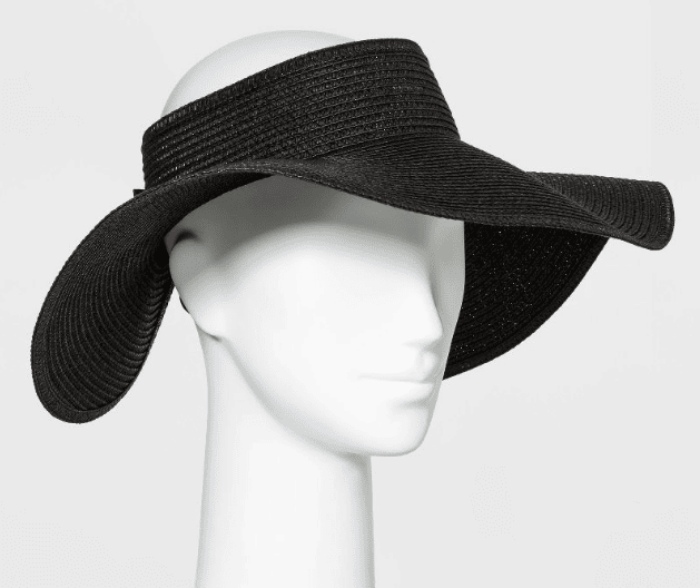 black roll up visor