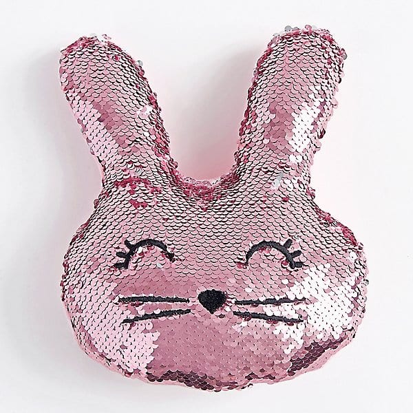 Sequin bunny pillow