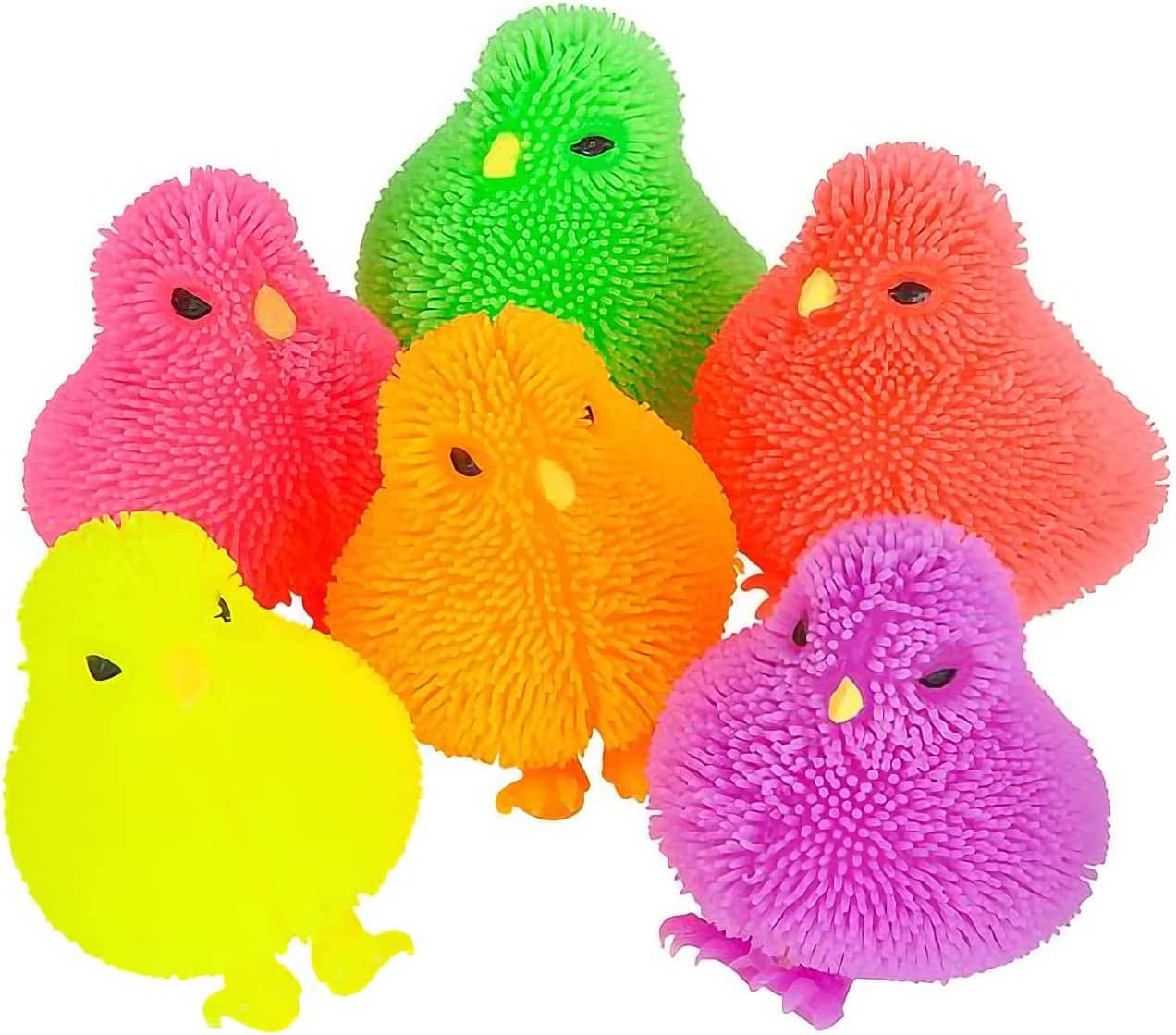 Multi-colored chick toys 