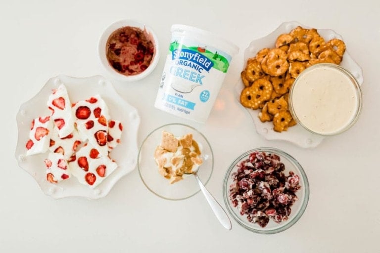Delicious snacks made with yogurt for busy moms on the go.