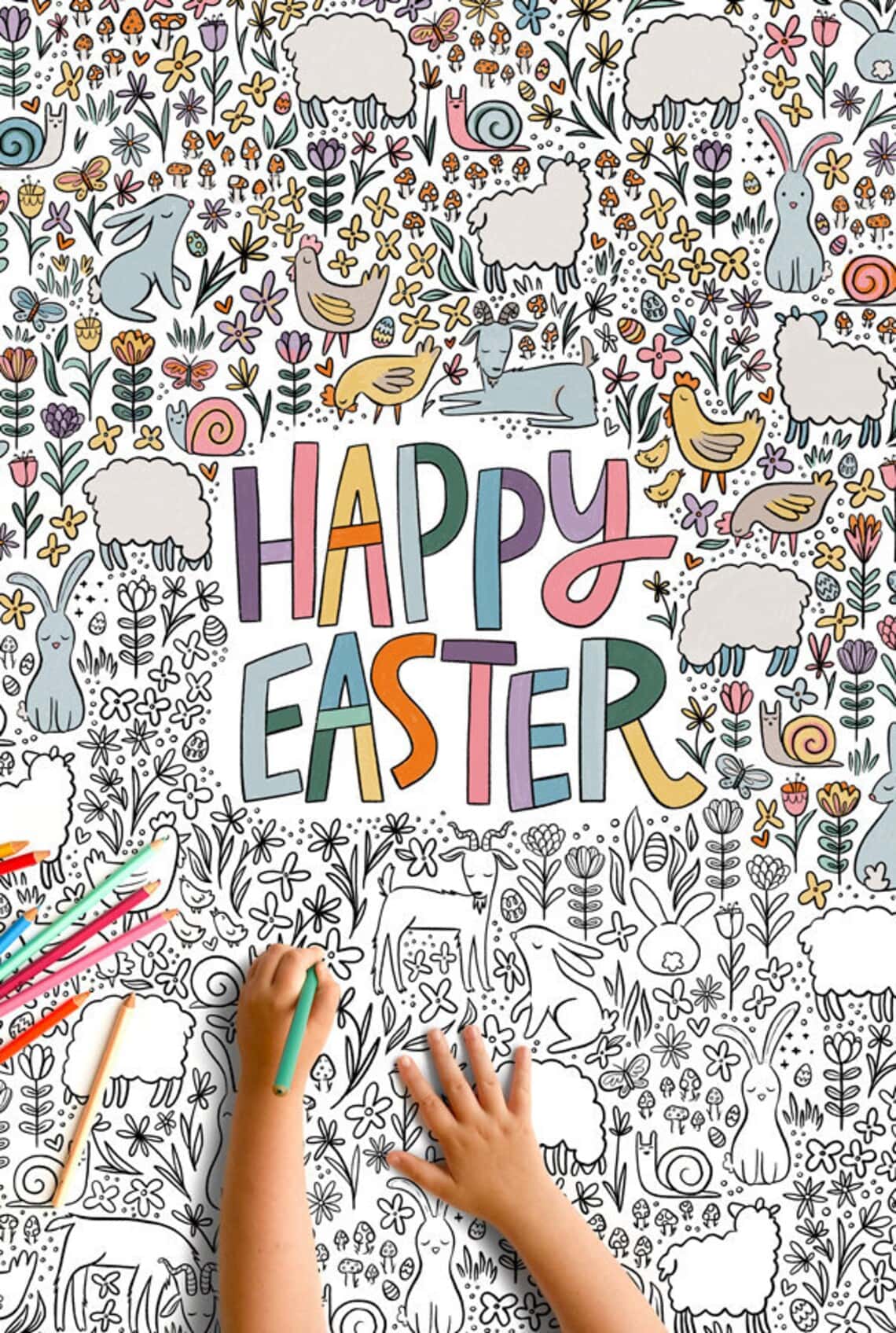 Easter coloring posters