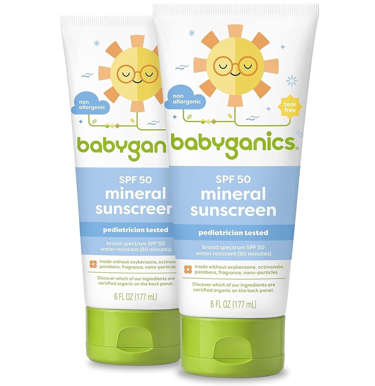 Babyganics SPF 50 Baby Sunscreen Lotion UVA UVB Protection