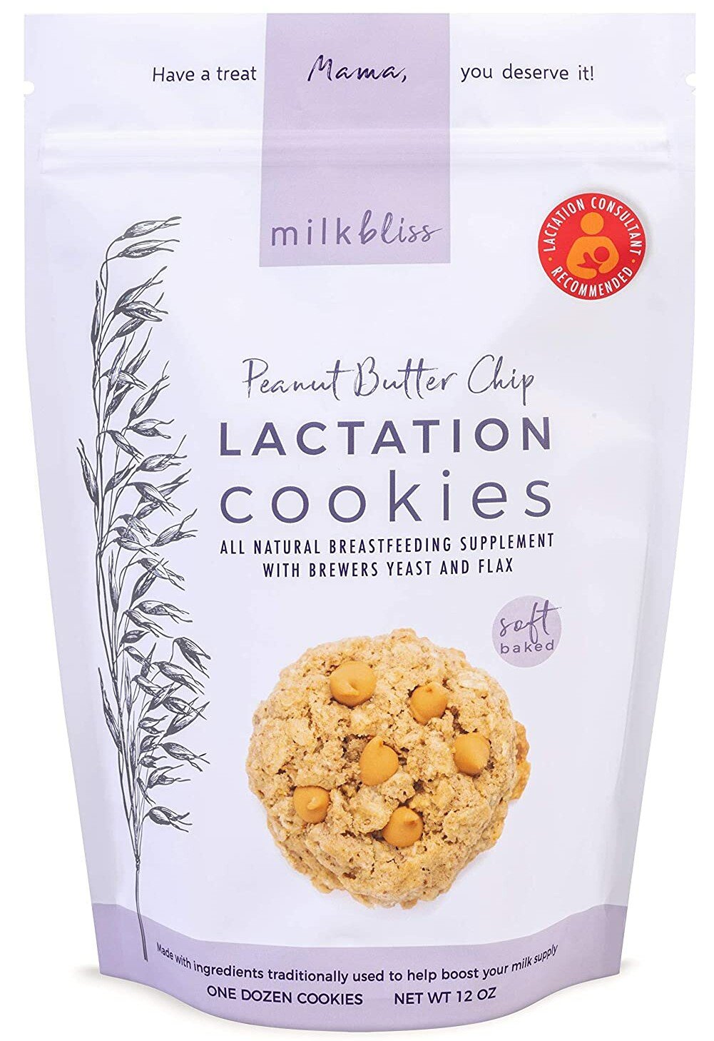 MilkBliss Peanut Butter Chip Lactation cookies