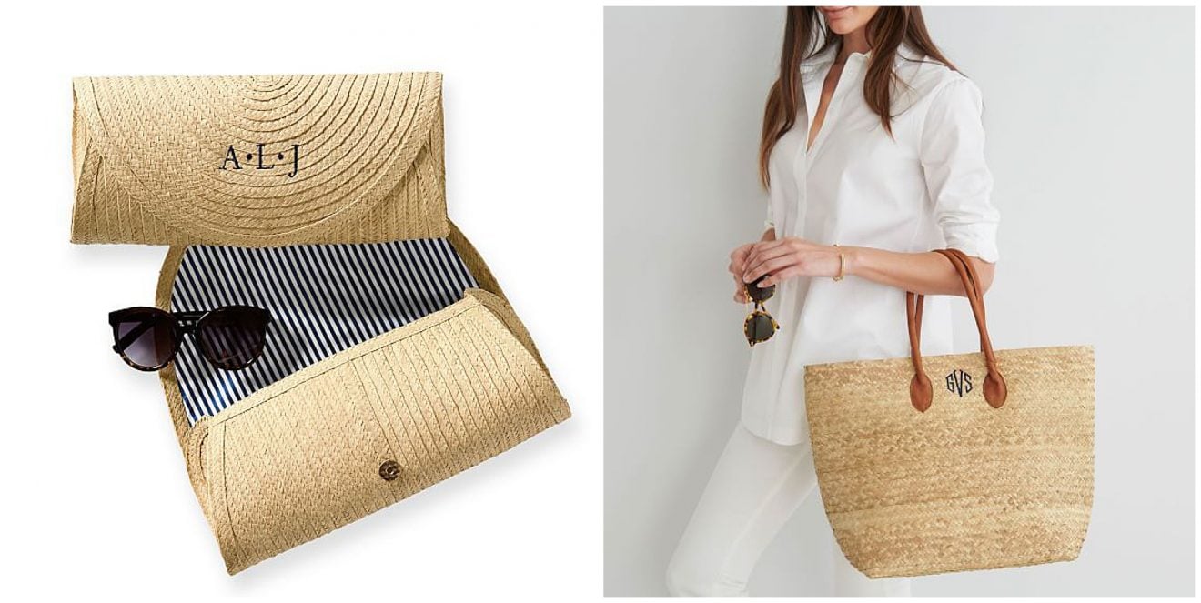 Straw clutch and tote from Mark & Graham