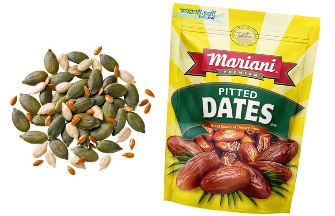 pumpkin seeds and Mariani pitted dates
