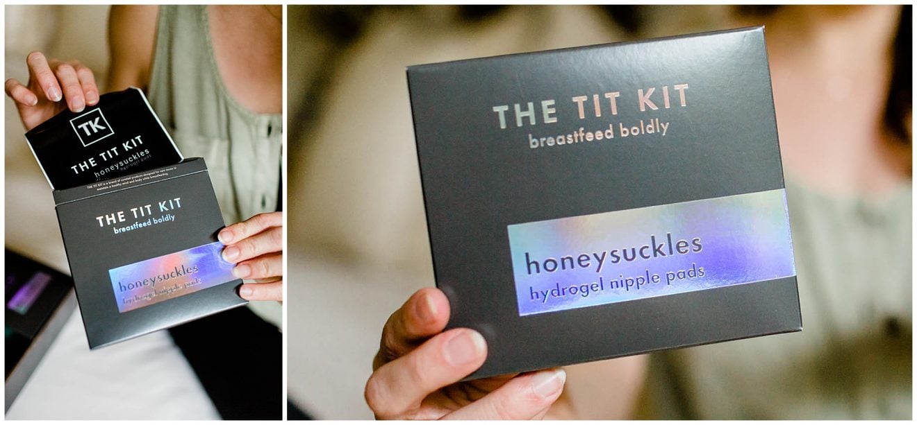 The honeysuckles hydrogel nipple packs from the Tit Kit