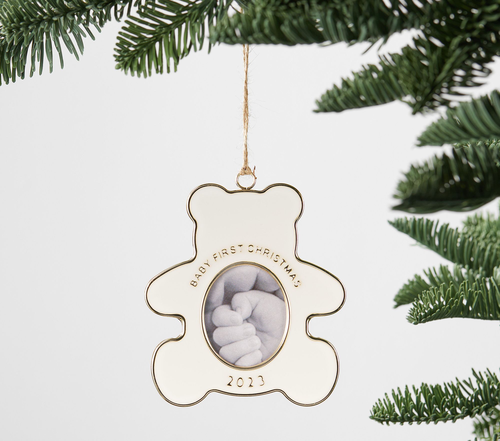 baby's first christmas bear ornament