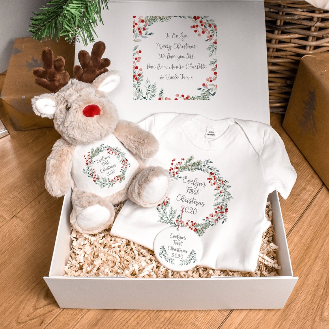 baby's first christmas gift box