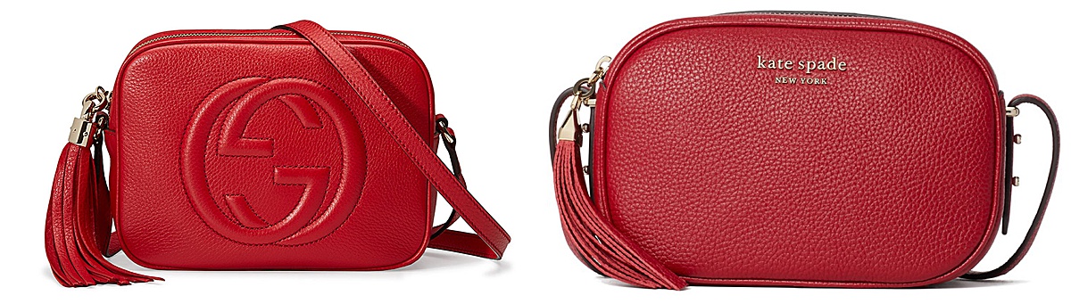 Gucci and kate spade red crossbody bags