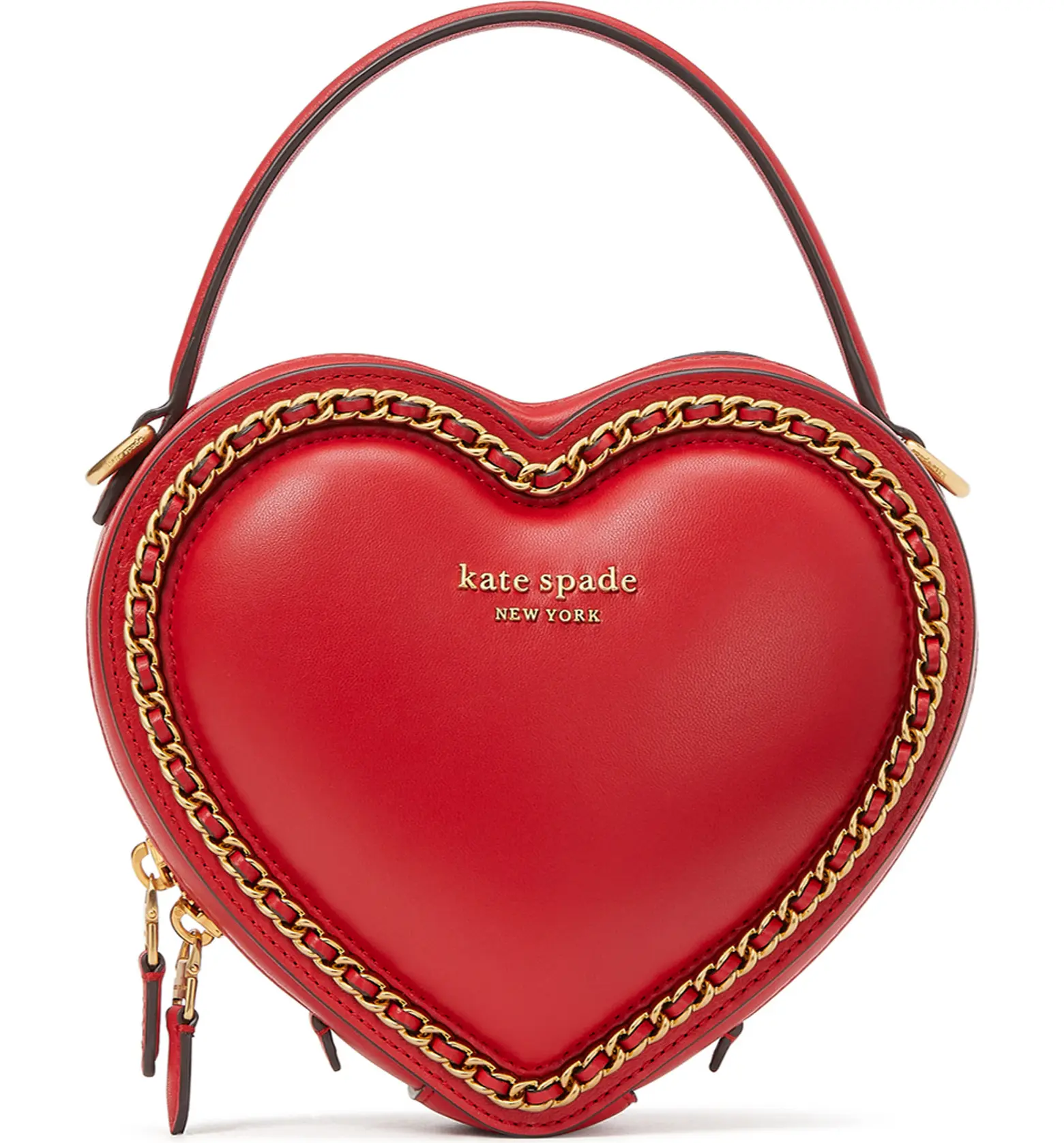 Red heart crossbody bag