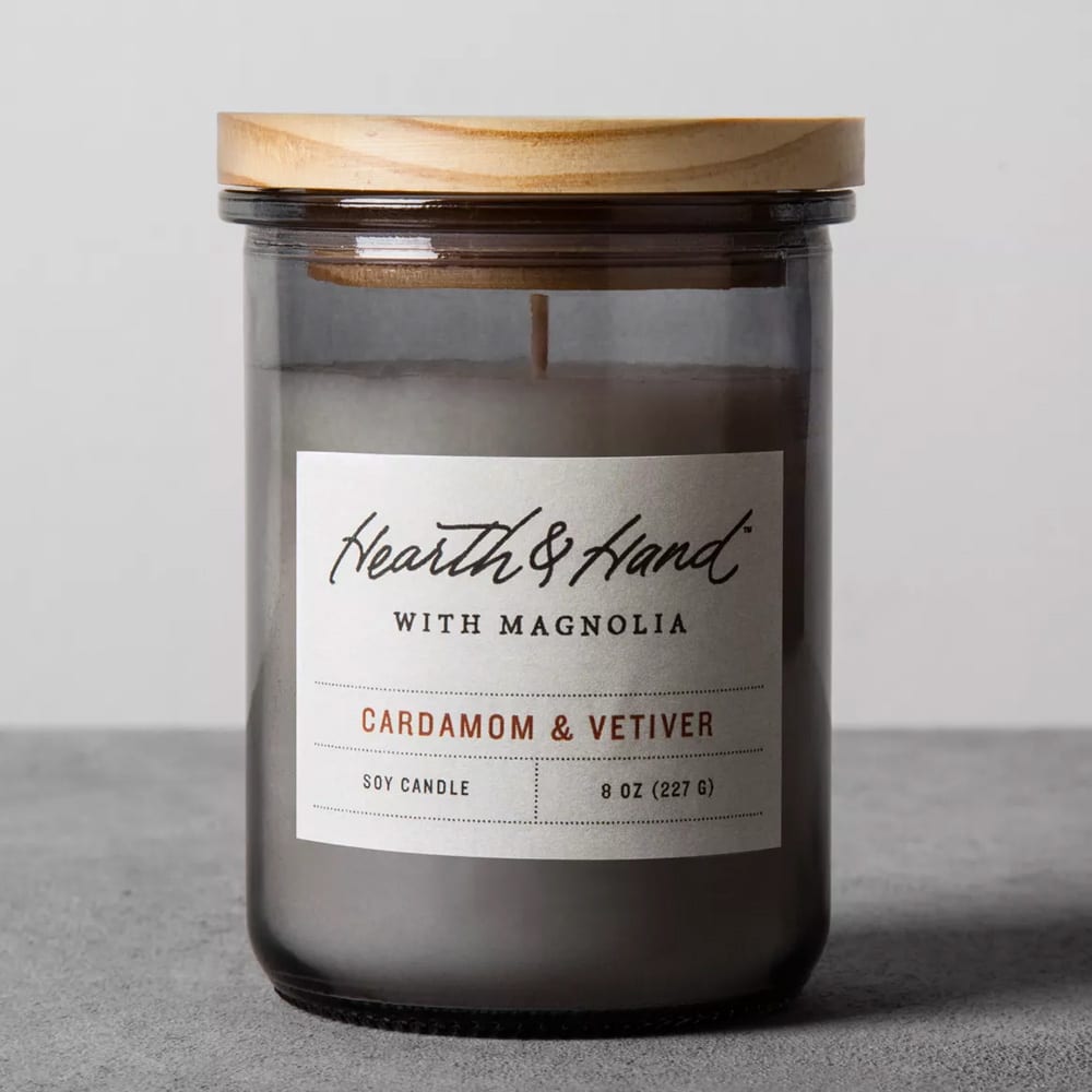 8oz Lidded Jar Container Candle Cardamom & Vetiver - Hearth & Hand™ with Magnolia