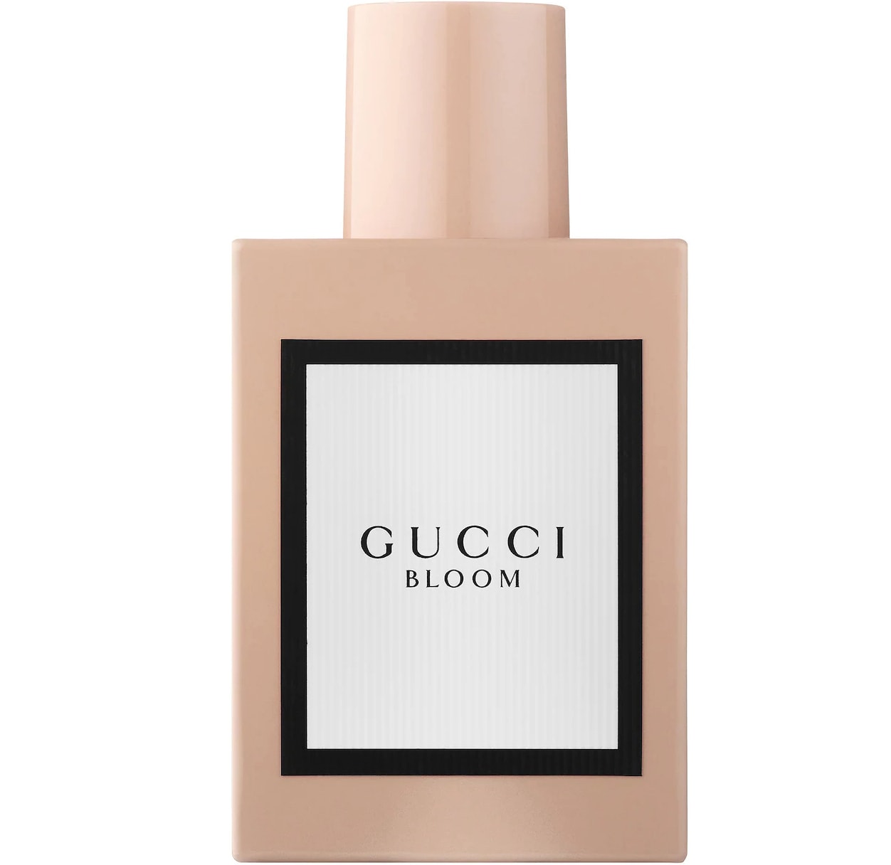 Pink bottle of Gucci Bloom perfume