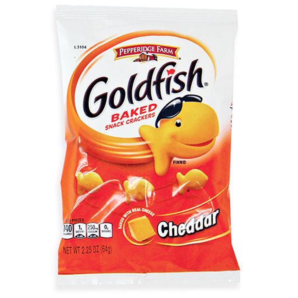 Pepperidge Farm Goldfish Cheddar Crackers, 1.5 Ounce Snack Packs, 30 Count 