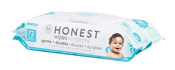 The Honest Company Baby Wipes - Pure and Gentle Plant-Based Alcohol, Fragrance and Paraben Free Hypoallergenic Honest Wipes