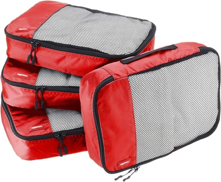 Red packing cubes