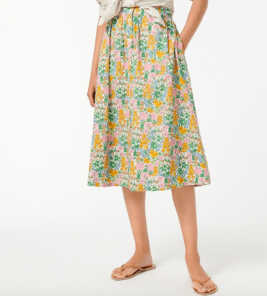 Button-up midi skirt in Liberty® Mini Floral Walk
