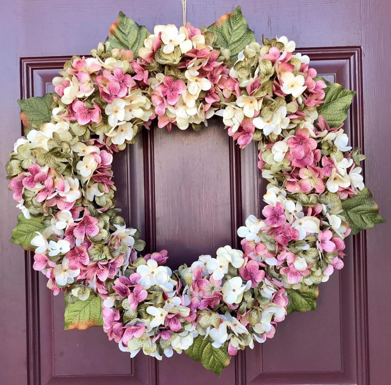 Wuxi Chuannan Artificial Green Wreath Farmhouse Wreath,Front Door Wreath for Floral Home Wall Decor,Mothers Day