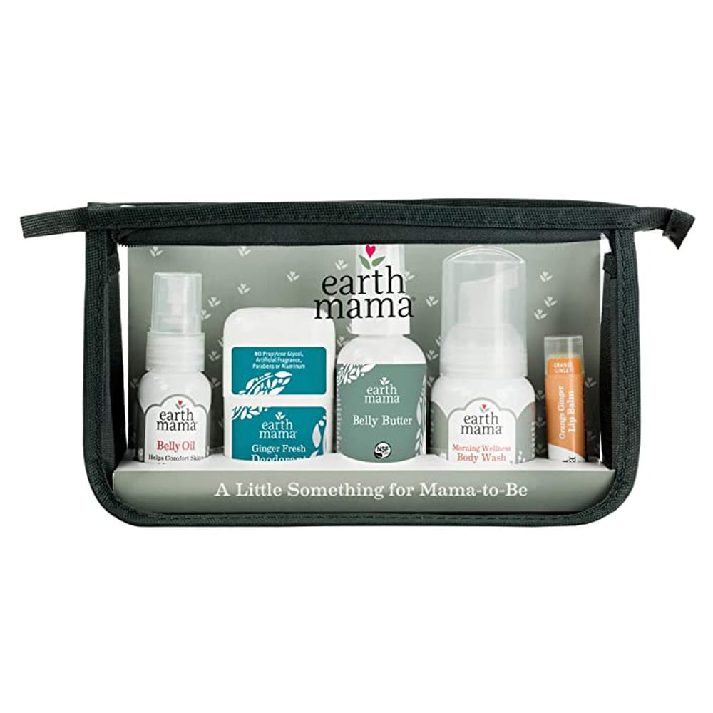 A Little Something for Mama-to-Be Gift Set by Earth Mama | Natural Pregnancy and Maternity Gift for Expectant Mothers, 5-Piece Set