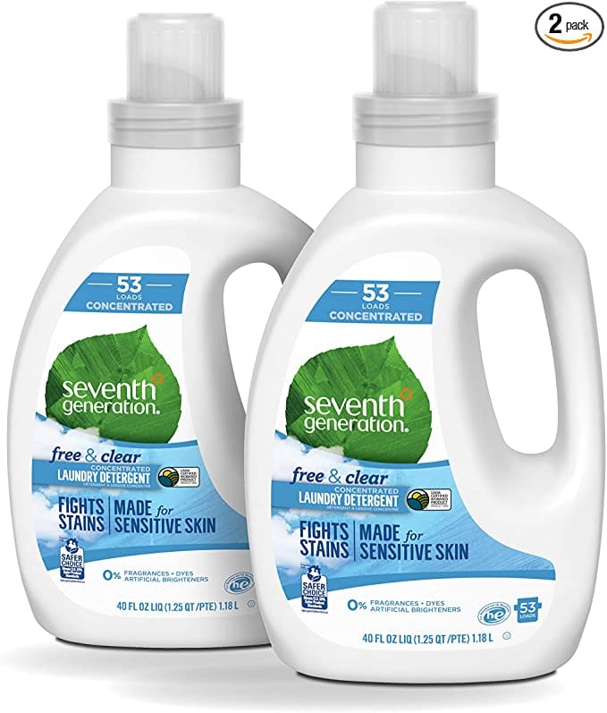 Seventh Generation Concentrated Laundry Detergent, Free & Clear Unscented