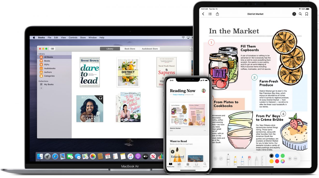 Mac book, iPad, and iPhone