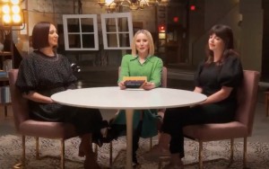 Kristen Bell on her web series Momsplaining with Kristen Bell sitting with Maya Rudolph and Casey.