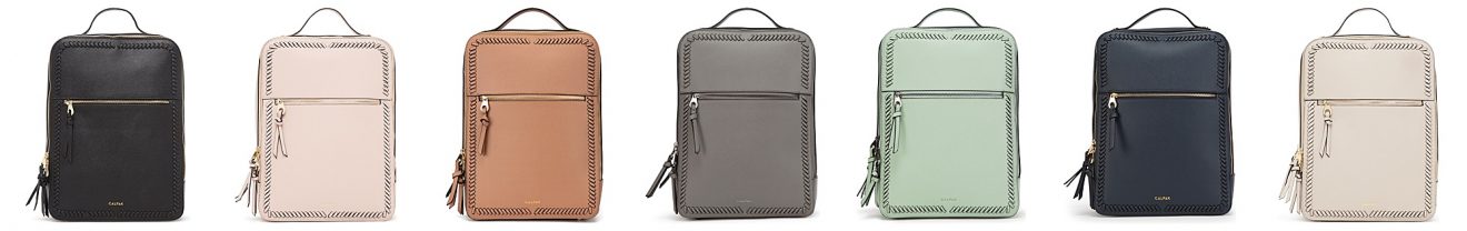 Kaya Faux Leather Laptop Backpack CALPAK