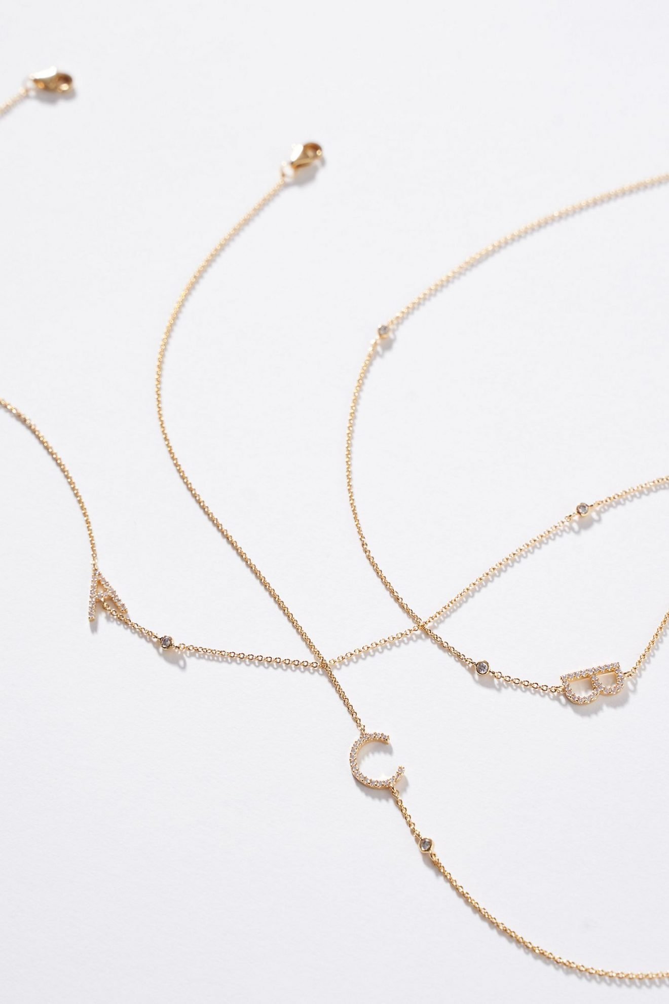Delicate Monogram Necklace from Anthropologie
