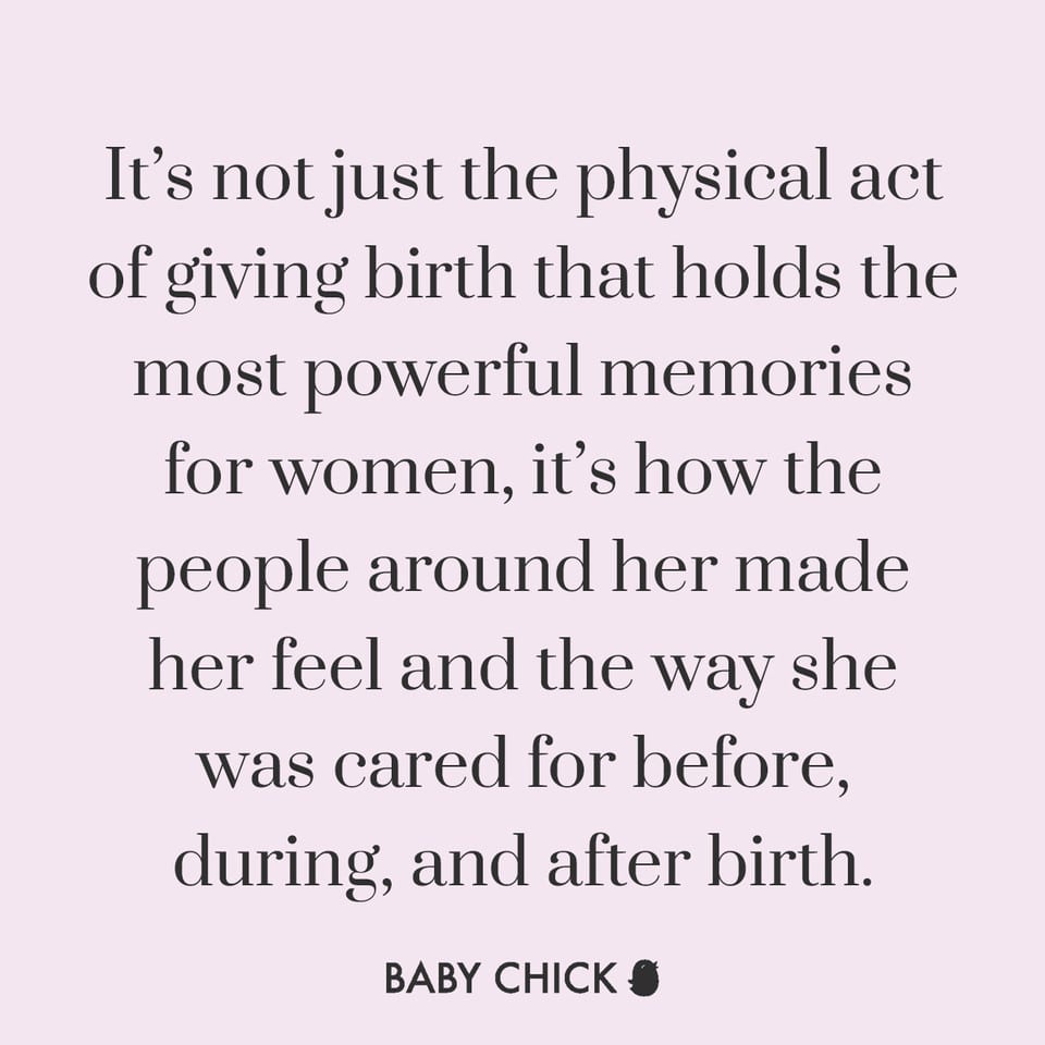 A quote about how a woman remembers giving birth.