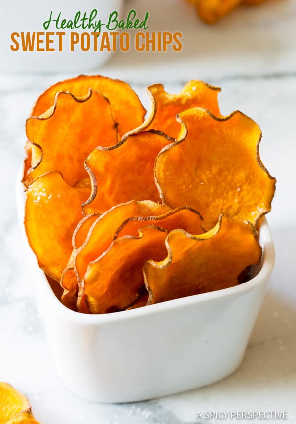 Healthy Baked Sweet Potato Chips