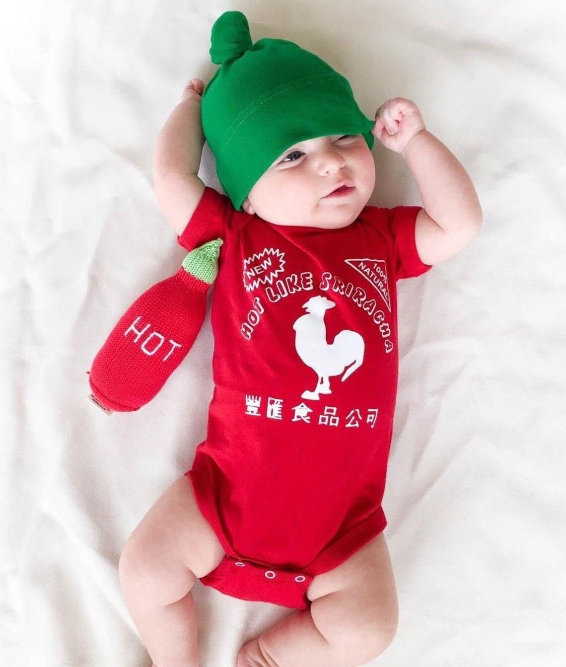 Sriracha baby costume