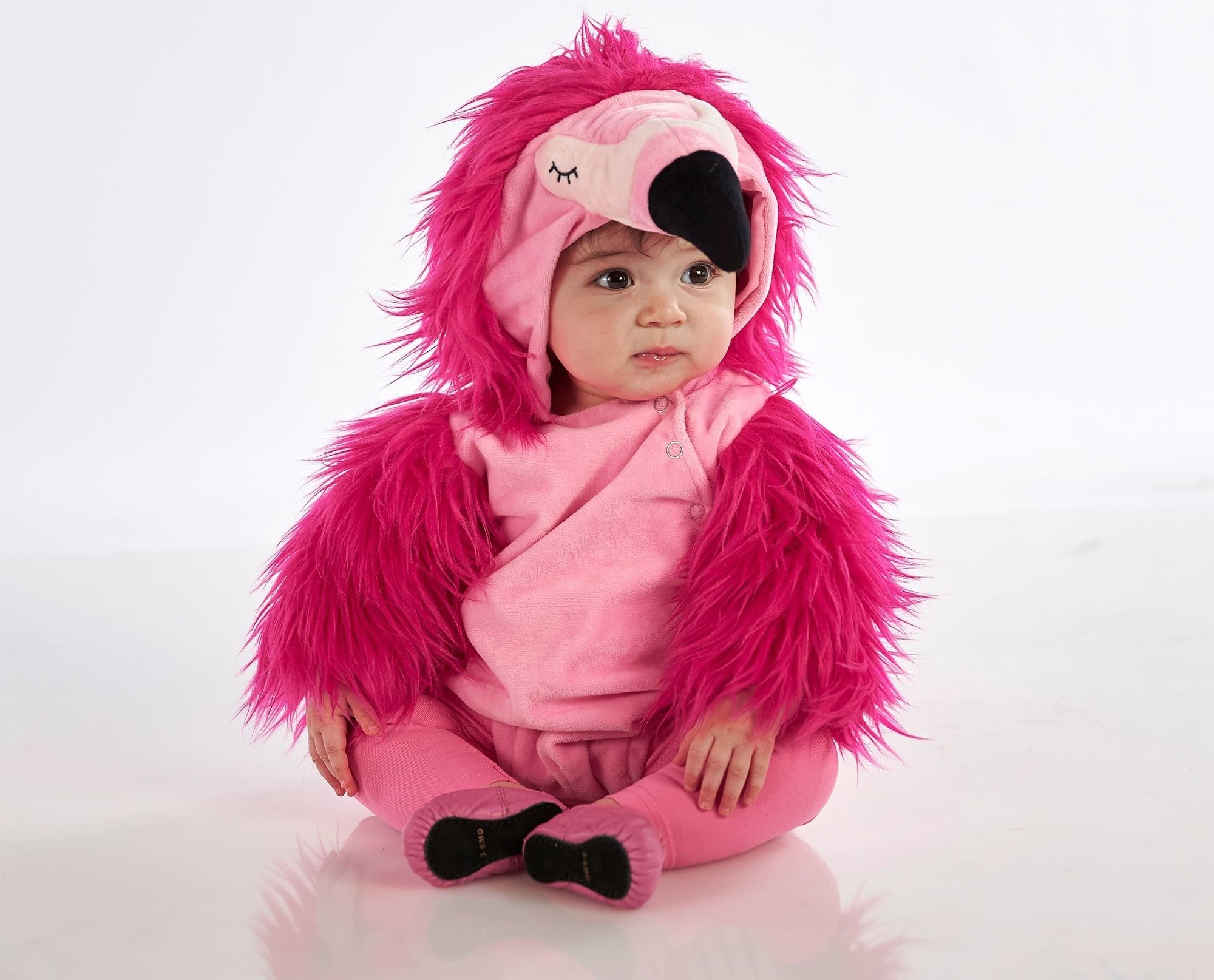 Pink flamingo baby costume