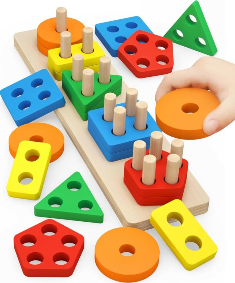 Wooden Sorting and Stacking Toy