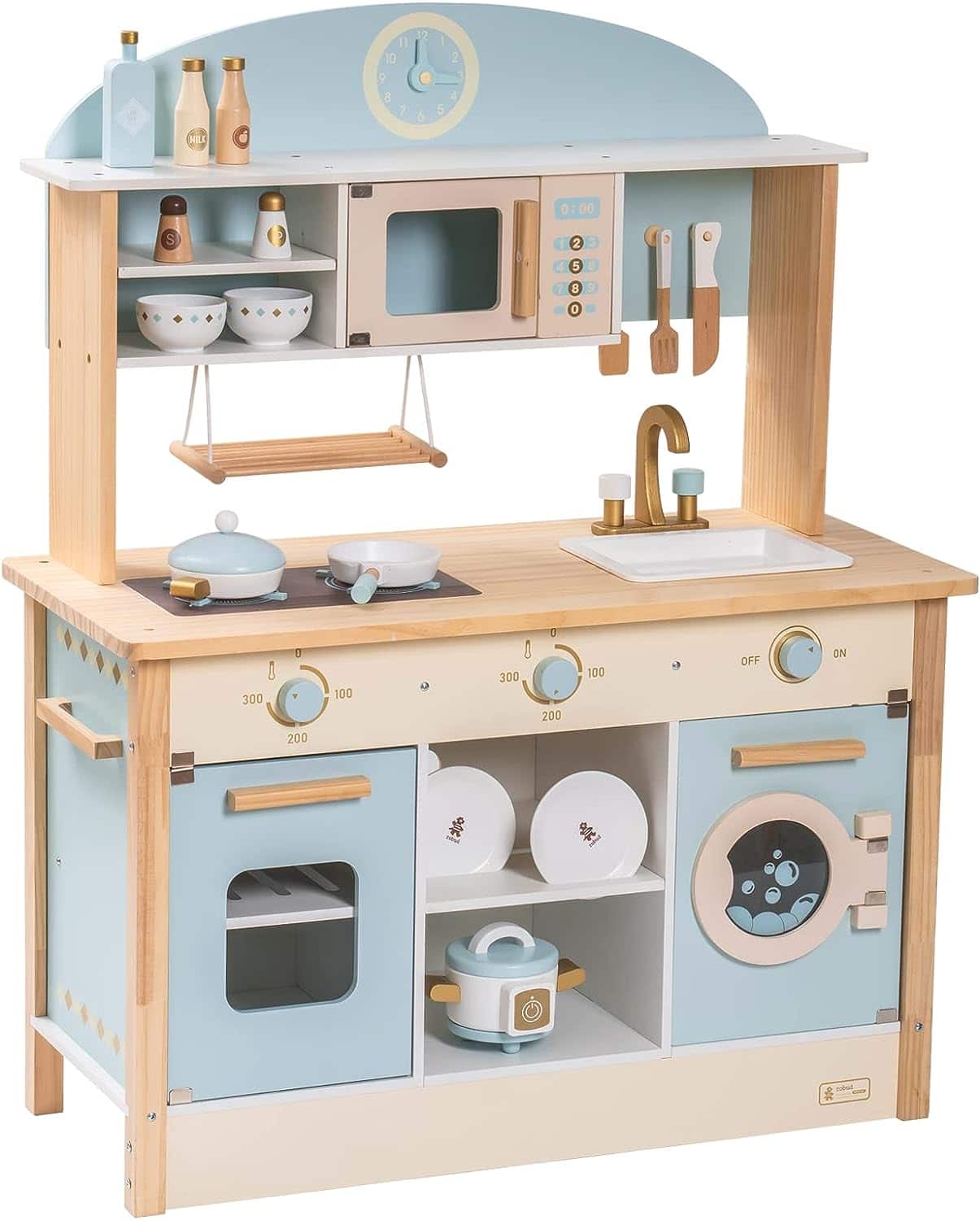 ROBUD Wooden Play Kitchen Set